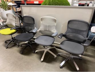 Knoll Generation task chairs,  $275 each, take your pick, fully loaded