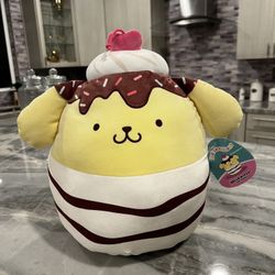 BRAND NEW - 12” Squishmallow Pompompurin Ice Cream 