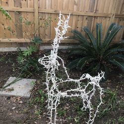 4’ Christmas “Reindeer” Wrought Iron Yard Outside Ornament