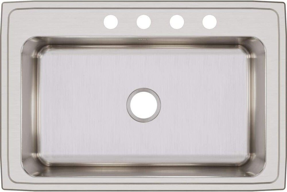 ELKAY LUSTERTONE Drop In Stainless 33 in. Single Bowl Sink DLRS(contact info removed)