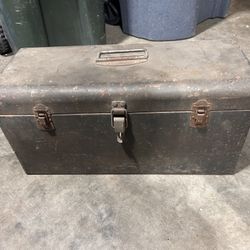 Vintage Steel Tool Box - USA made Pioneer Steel Company