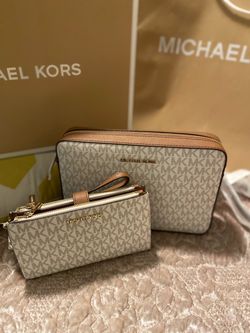 Michael Kors MK Signature crossbody and Wristlet Set