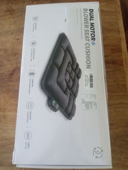 BLOWER SEAT CUSHION DUAL MOTOR COOLING COMFORT DUAL FAN SMART AIRFLOW, LOW NOISE, 3 ADJUSTABLE SPEED LEVELS