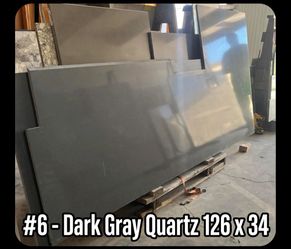 126 x 34 dark gray quartz
