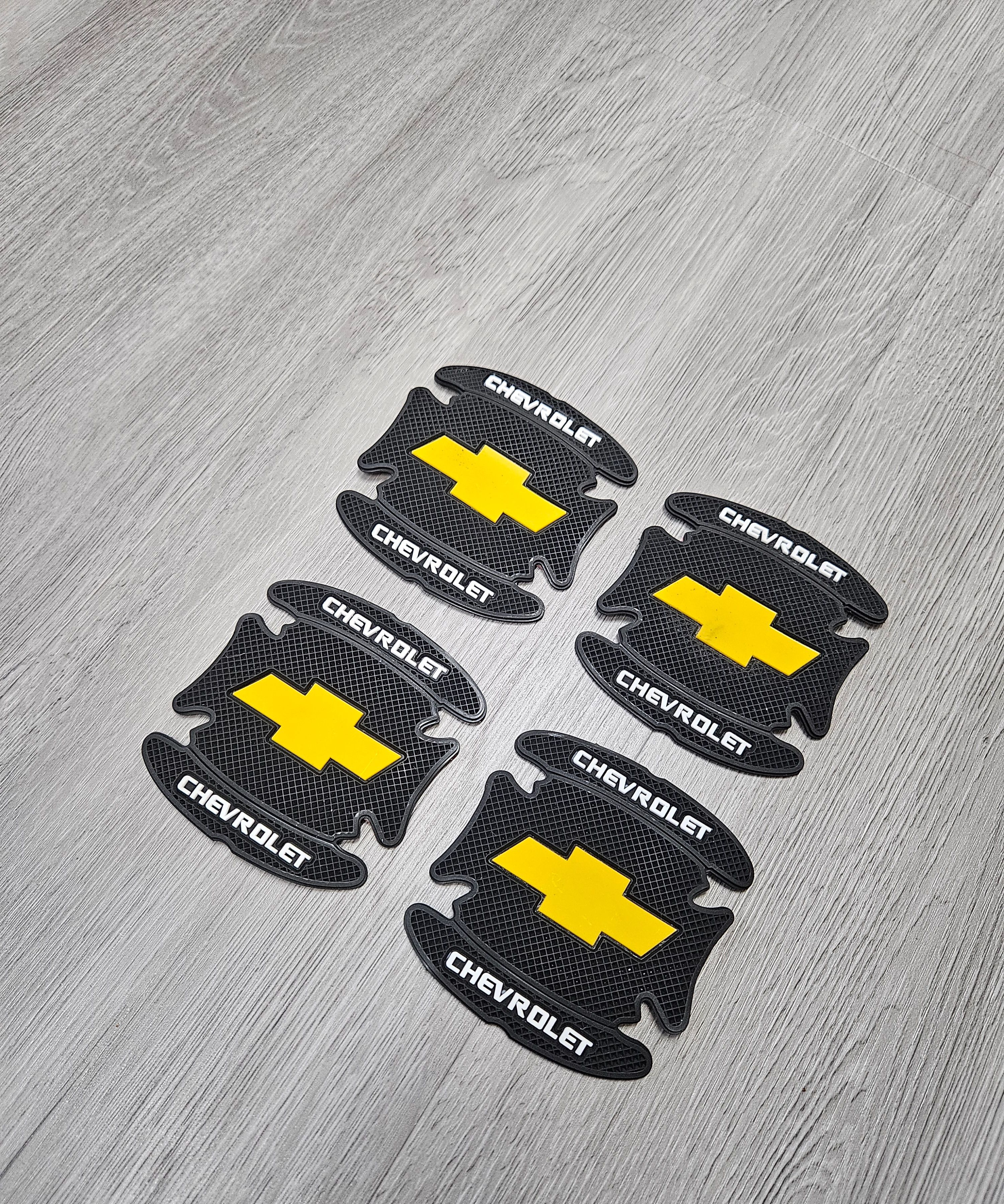 BRAND NEW UNIVERSAL 4PCS CHEVROLET RUBBER ANTI-SCRATCH DOOR HANDLE BOWL PROTECTOR
