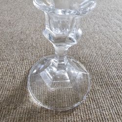Vintage Set Of Glass Candle Holders