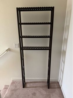 Dark Wood Over-the-Toilet Storage Shelf