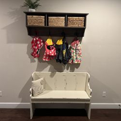Accent Bench And Entryway Organizer 