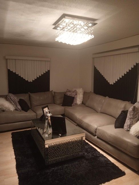 Grey Leathet Couch Set