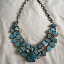 Vintage silver turquoise necklace