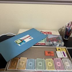 Vintage Monopoly Game With Box Parker Brothers Board and Pieces - As Is 