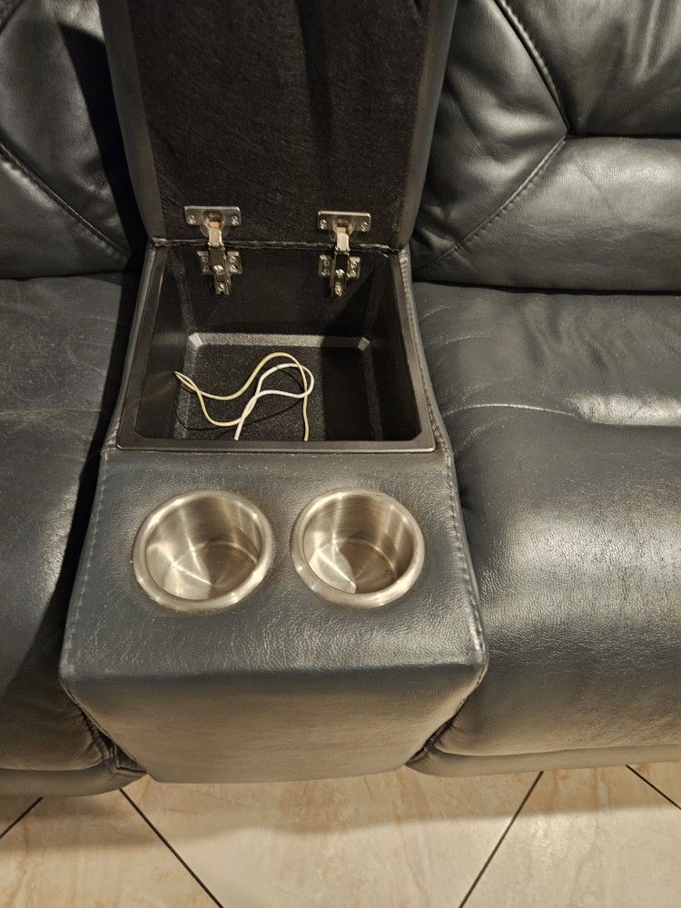 Leather Recliner Sofa Set