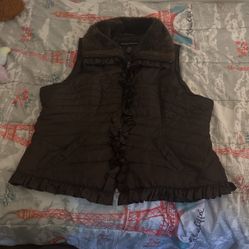 brown vest puffer 