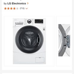 LG 2.3 cu. ft. White Compact All-in-One Front Load Washer and Electric Ventless Dryer Combo
