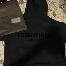 Essentials Hoodie, black, size XS