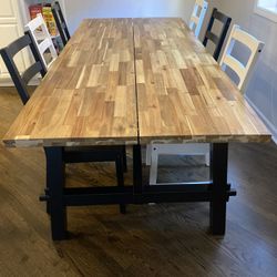 Dining Table - Acacia / Black