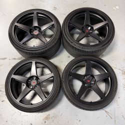 20" Vossen GNS-1 Forged 20x9 21x12 Black Rims Wheels Michelin Tires Fits Audi R8
