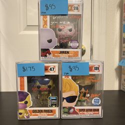 Dragon Ball Z Funko Pops Signed 