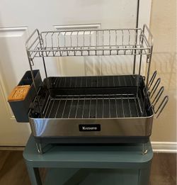 Kitsure 2-Tier Stainless Steel Dish Drying Rack