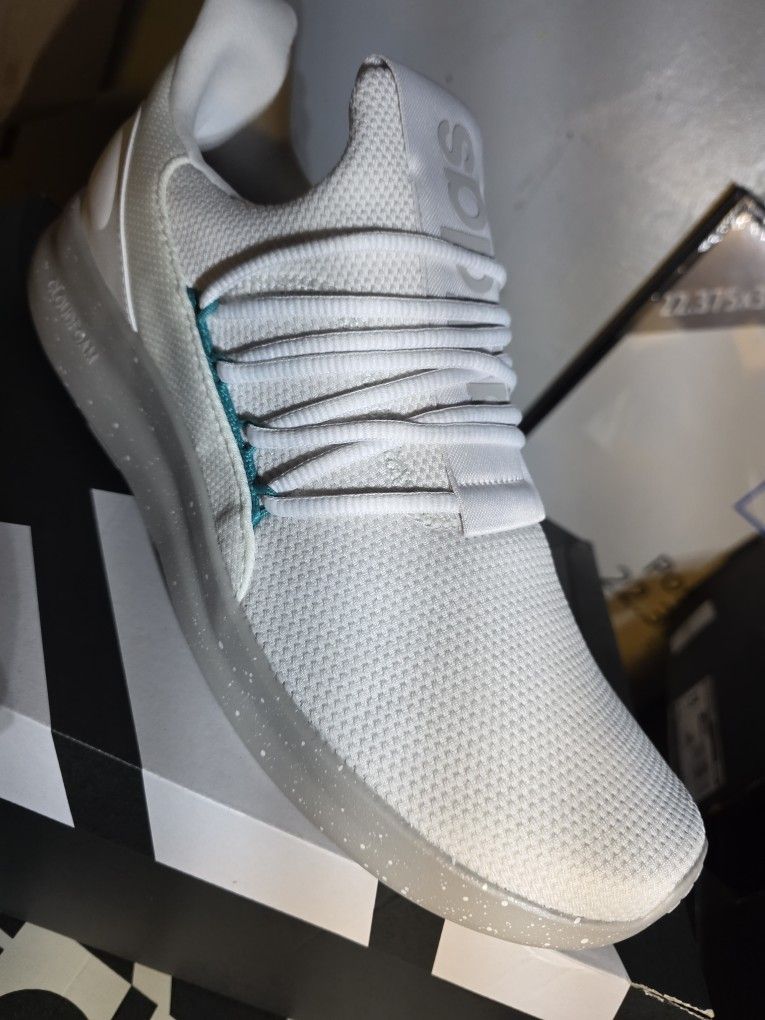 Adidas Men's Lite Racer Adapt 7.0 Casual Sneakers Shoes White Gray Teal Size 13 Men's