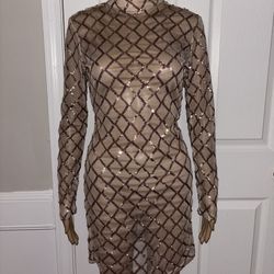 Rose Gold Sequin Dress
