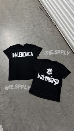 Black Balenci Tape Tee
