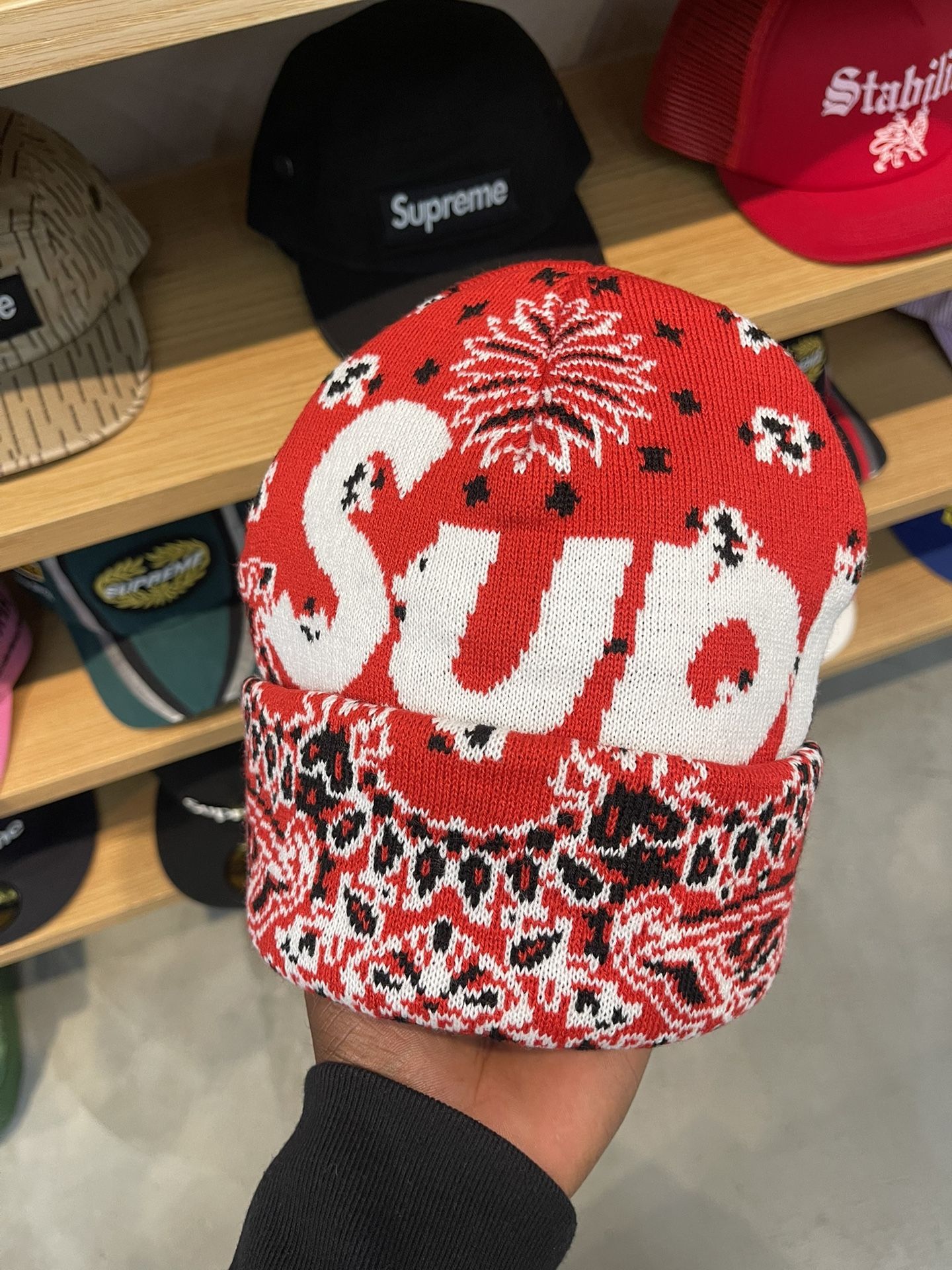 Supreme Bandana Beanie Red