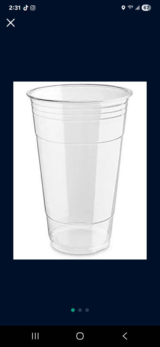 32 oz PET Clear Plastic Cups (50 pcs)