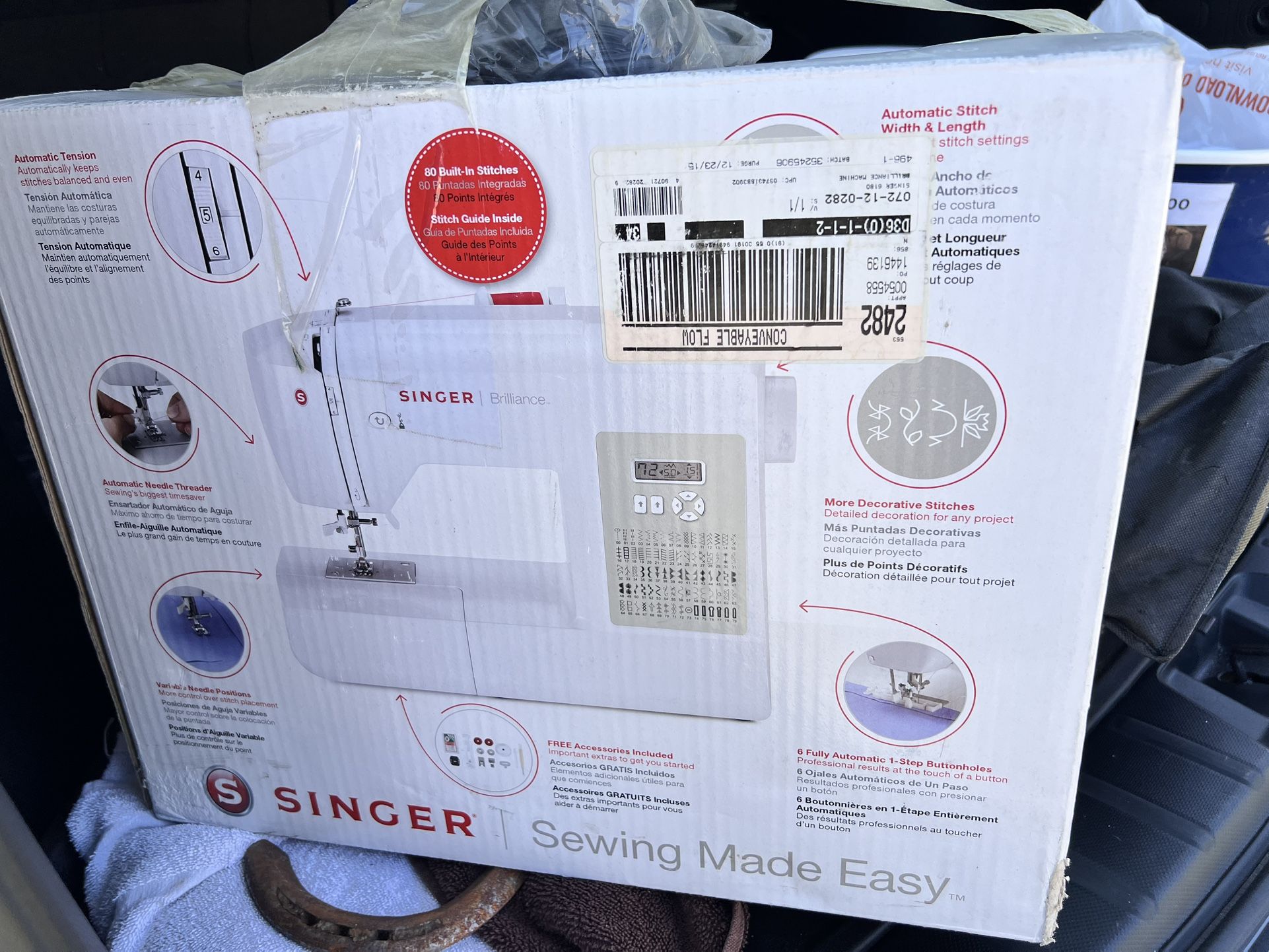 Singer Brilliance Sewing Machine 6180
