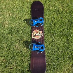 K2 Snowboard 152 cm with Ride Bindings