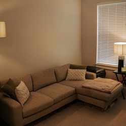 West Elm Modern Grey Sectional