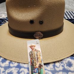 Tan Hat With Brown Mans/other Hat Womens 