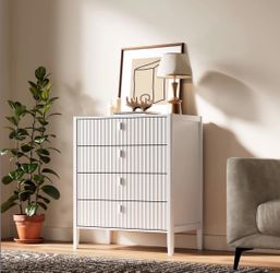 New Fluted  4 - Drawer Dresser, 36.7" H