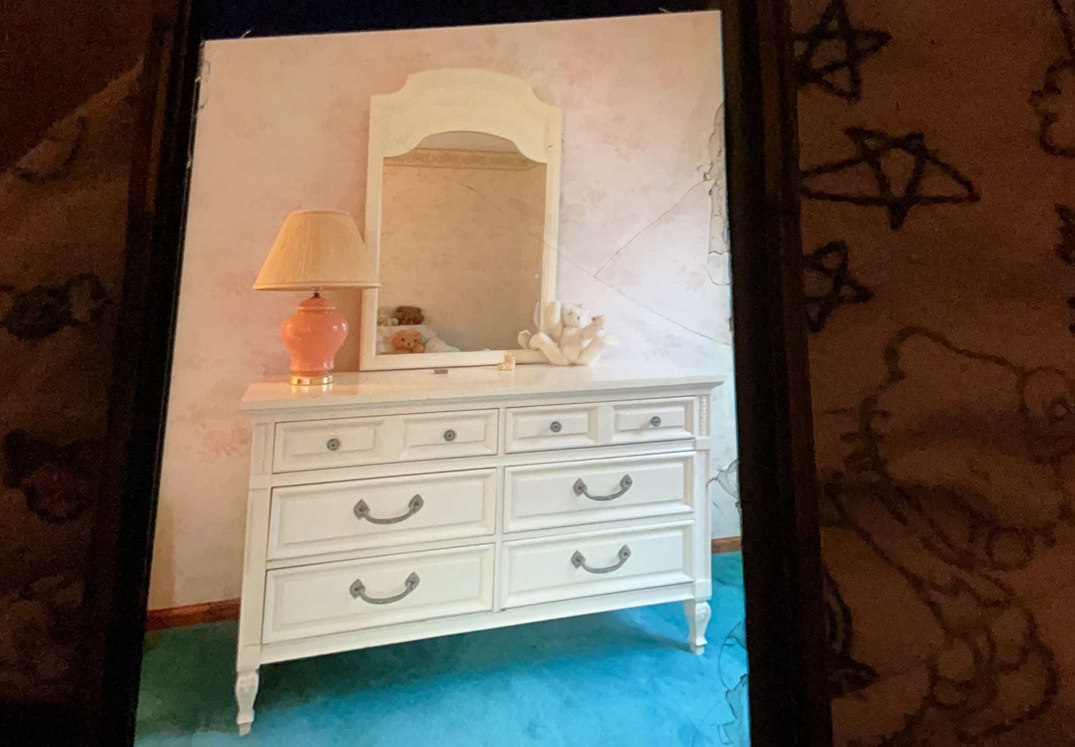 Dresser Mirror & Chest Of Drawers