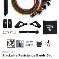 Home Pro Gym Resistance Bands Set With Bench Bar Included