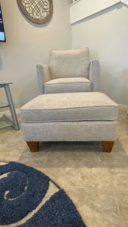 Two Accent Chairs and Ottoman