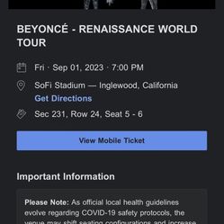 beyonce tickets friday show 