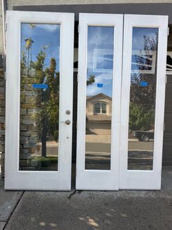 Tall Doors With Sidelights & Dual Glass
