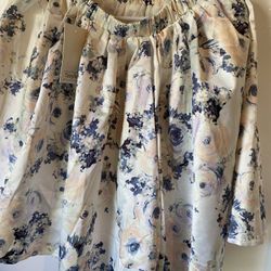 Women’s Floral A Line Summer Skirt Small White