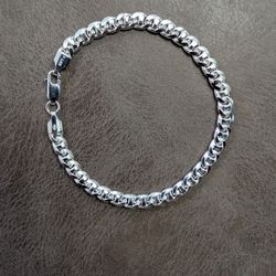 Solid Silver Miami Mariner Bracelet