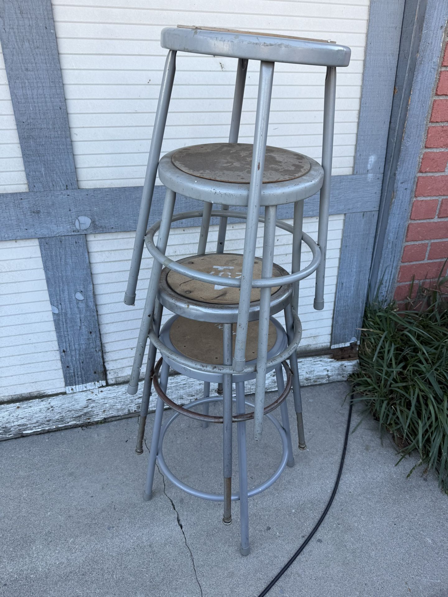 4 Industrial Stools
