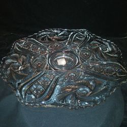 GLASS SERVING PLATTER LARGE NEW