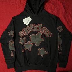 Sp5der Beluga Grey & Red Hoodie Size L & M