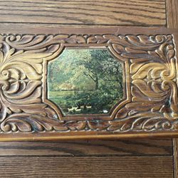 Hand Carved Wooden Box 