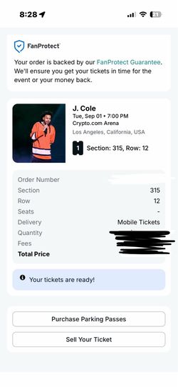 Jcole - sept 1 concert tickets