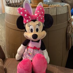 Disney Minnie Mouse Easter Bunny Ears 18” Plush Spring Dress