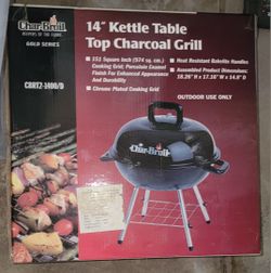 14 Inch Table Top Charcoal Grill.  New,  Never Opened 