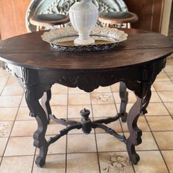 Vintage ornate wooden table