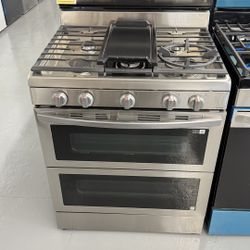 Samsung Double Oven Gas Stove Range Stainless Steel