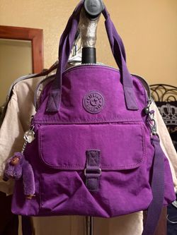 Kipling Purple Nylon Convertible Backpack Bag
